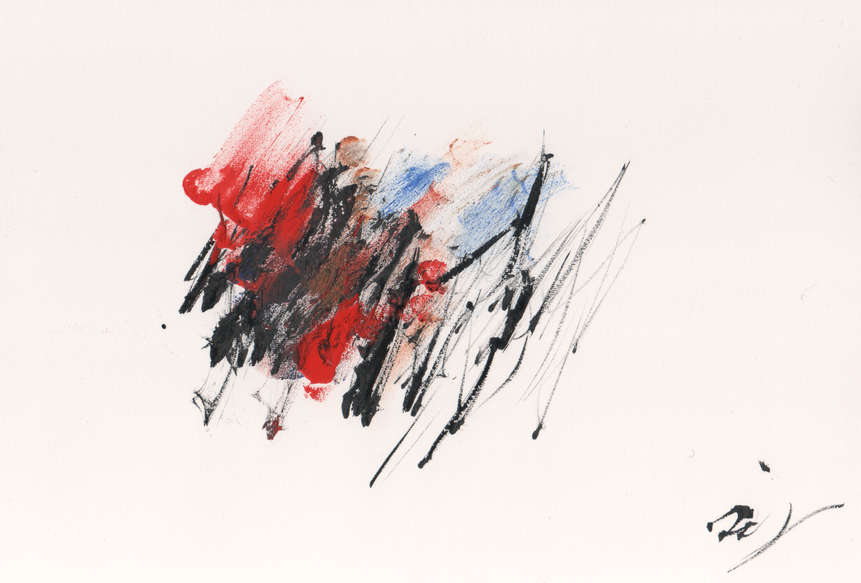 Exposition Explosantes-fixes, Jacques Mandelbrojt, sans titre, encre et aquarelle sur papier canson, 40X60cm, 2017